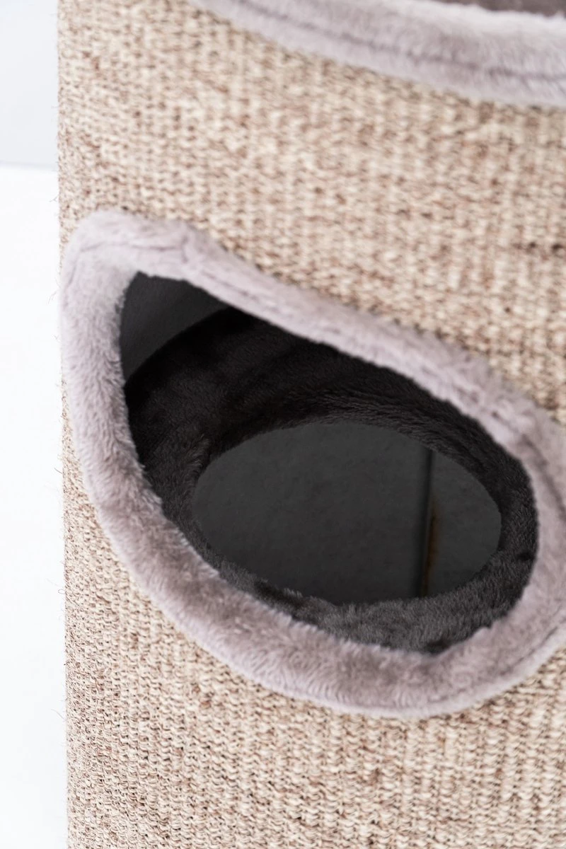 Petrebels Dome 80 Krabton Voor Katten -Cappuccino - Ø 45 X 80 Cm - Stabiel 2 Petrebels Dome 80 Krabton Voor Katten -Cappuccino - Ø 45 X 80 Cm - Stabiel - Afbeelding 2