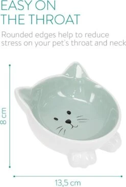 Navaris Voerbakjes Voor Katten - Set Van 2 Voer- En Waterbakken - Etensbak Van Keramiek - Met Antislip Voetjes - Kattenvorm - Roze/Groen 13 Navaris Voerbakjes Voor Katten - Set Van 2 Voer- En Waterbakken - Etensbak Van Keramiek - Met Antislip Voetjes - Kattenvorm - Roze/Groen -Merkloos Winkel 806x1200