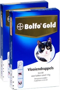 Bayer Bolfo Gold 80 Anti Vlooienmiddel - Kat - >4 Kg - 2 Pipetten 9 Bayer Bolfo Gold 80 Anti Vlooienmiddel - Kat - >4 Kg - 2 Pipetten -Merkloos Winkel 812x1200