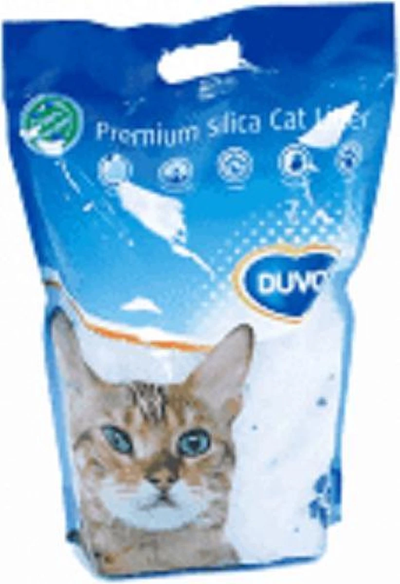 Duvo+ Premium Silica Kattenbakvulling - Voordeelverpakking - 12x 5L - Incl. Wol Muisje Met Catnip! 2 Duvo+ Premium Silica Kattenbakvulling - Voordeelverpakking - 12x 5L - Incl. Wol Muisje Met Catnip! - Afbeelding 2
