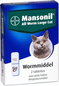 Mansonil All Worm Large Cat Ontworming - Grote Kat - 2 Tabletten -Merkloos Winkel 827x1200 5