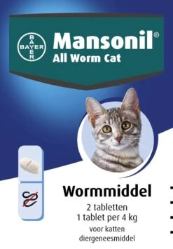 Mansonil All Worm Cat Ontworming - Kat - 2 Tabletten 15 Mansonil All Worm Cat Ontworming - Kat - 2 Tabletten -Merkloos Winkel 836x1200 1