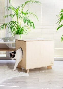 Catandwood Kattenhuis - Kattenbakcontainer - Kattenbak Ombouw - Hout -Merkloos Winkel 857x1200 3