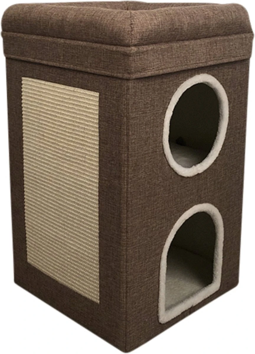 Adori Krabtoren Mimi - Krabpalen - 39x39x64 Cm Bruin 1 Adori Krabtoren Mimi - Krabpalen - 39x39x64 Cm Bruin