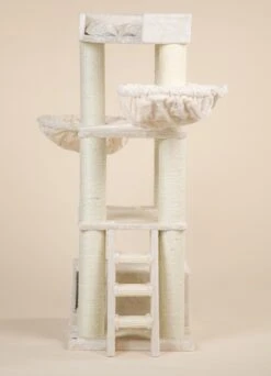 RHRQuality Corner Coon Krabpaal Voor Grote Katten - 60 X 56 X 151 Cm - Crème -Merkloos Winkel 866x1200 5