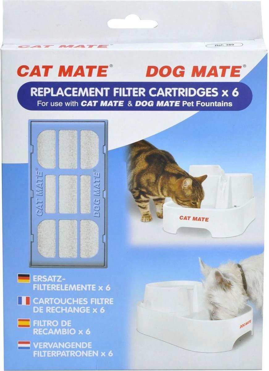 CAT MATE Drinkfontein Filterpatronen Multi Pack - 6 St. 3 CAT MATE Drinkfontein Filterpatronen Multi Pack - 6 St. - Afbeelding 3