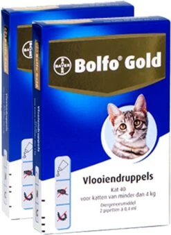 Bayer Bolfo Gold 40 Anti Vlooienmiddel - Kat - 0 Tot 4 Kg - 2 Pipetten 14 Bayer Bolfo Gold 40 Anti Vlooienmiddel - Kat - 0 Tot 4 Kg - 2 Pipetten -Merkloos Winkel 875x1200