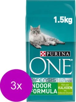 Purina One Indoor Formula Kalkoen - Kattenvoer - 3 X 1.5 Kg 6 Purina One Indoor Formula Kalkoen - Kattenvoer - 3 X 1.5 Kg -Merkloos Winkel 893x1200 3