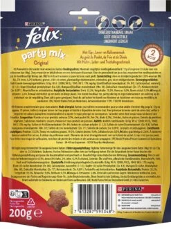 Felix Party Mix - Kattensnacks Original Mix - 5 X 200g -Merkloos Winkel 896x1200