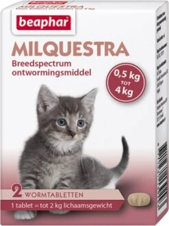 Beaphar Milquestra Kleine Kat/kitten - 0,5 Tot 4 Kg - 2 Tabletten 20 Beaphar Milquestra Kleine Kat/kitten - 0,5 Tot 4 Kg - 2 Tabletten -Merkloos Winkel 898x1200