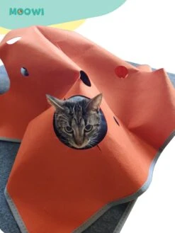 Moowi - Katten Speel Kleed – Kattentunnel – Hide And Seek Spel – Deken Kat – Kattenspeelgoed – Speelmat Katten Grijs – Incl. 2 Sisal Ballen En Verenspeeltje -Merkloos Winkel 900x1200 34