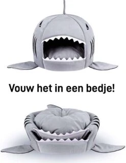 MikaMax Haai Hondenmand - Kattenmand - Dierenmand - Huisdierkussen - Mand Of Bed - Origineel - Extra Zacht Materiaal - 42 X 42 X 36 Cm -Merkloos Winkel 926x1200 3