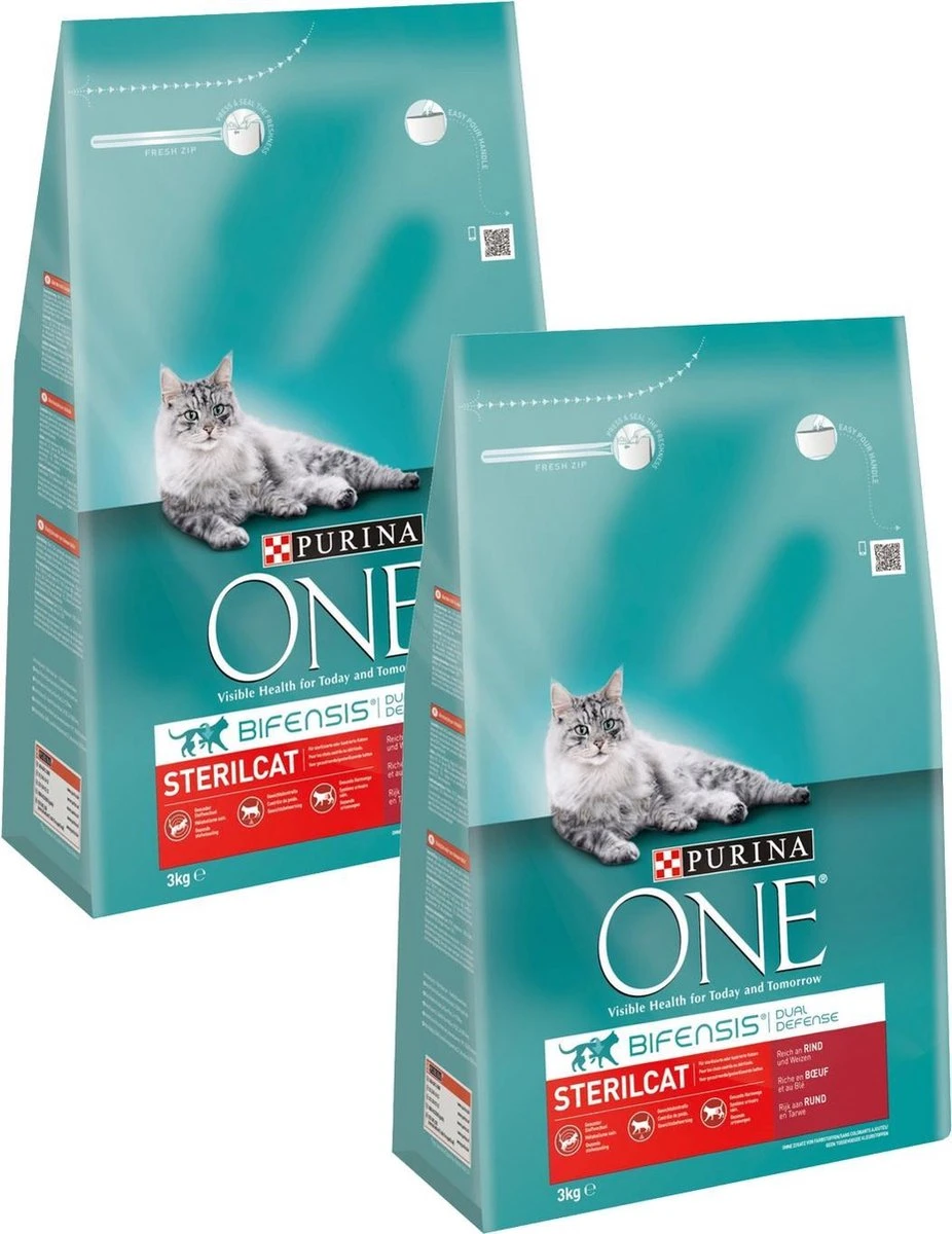 Purina One Sterilcat - Kattenvoer - 2 X Rund Granen 3 Kg 1 Purina One Sterilcat - Kattenvoer - 2 X Rund Granen 3 Kg
