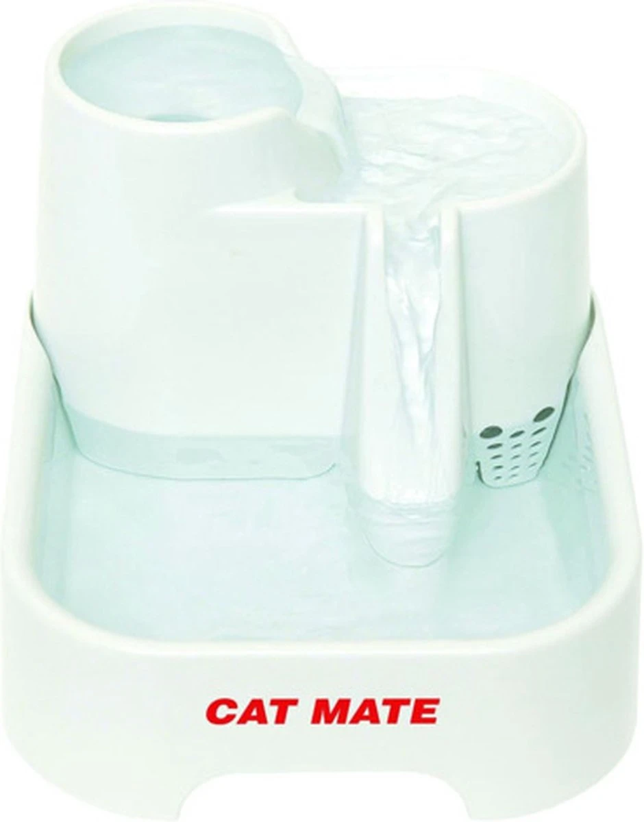 Cat Mate - Waterfontein Kat - Kattenfontein - Drinkfontein Kat - Fluisterstil - Poezen Fontein - Dieren Drinkbakken - Honden Fontein - 2 L 2 Cat Mate - Waterfontein Kat - Kattenfontein - Drinkfontein Kat - Fluisterstil - Poezen Fontein - Dieren Drinkbakken - Honden Fontein - 2 L - Afbeelding 2