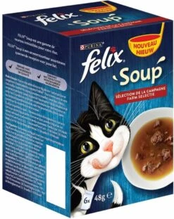 Felix Soup Vlees Selectie - Katten Natvoer - 24 X 48g -Merkloos Winkel 954x1200