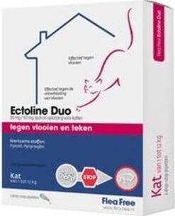 Flea Free Ectoline Duo Kat - Tegen Vlooien En Teken - 2 Pipetten -Merkloos Winkel 973x1200
