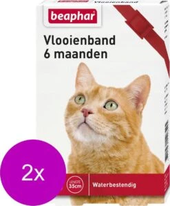 Beaphar Vlooienband 6 Maanden Kat 35 Cm - Anti Vlooienmiddel - 2 X Rood -Merkloos Winkel 993x1200