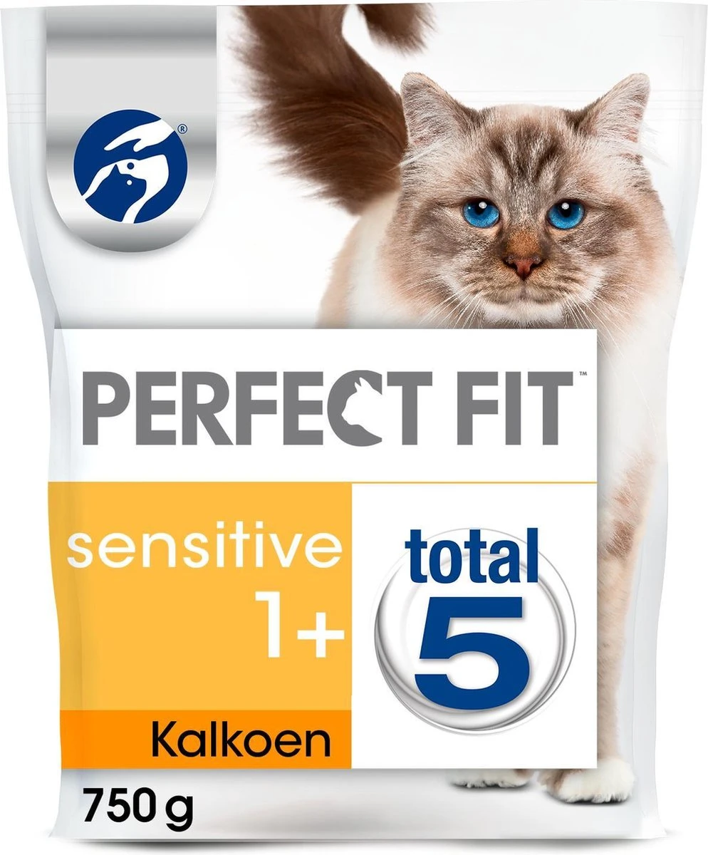 Perfect Fit Sensitive Adult 1+ Katten Droogvoer - Kalkoen - 4 X 750 Gr 1 Perfect Fit Sensitive Adult 1+ Katten Droogvoer - Kalkoen - 4 X 750 Gr
