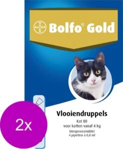Bolfo Gold Kat 80 - Anti Vlooienmiddel - 2 X 4 Stuks Van 4 Kg -Merkloos Winkel 996x1200 2