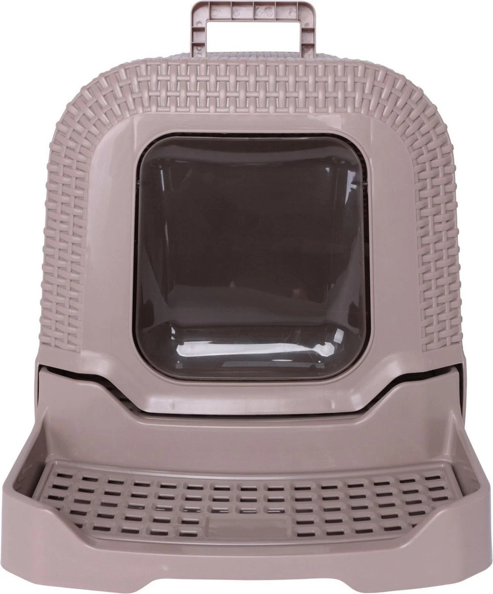 Adori Kattentoiltet Rattan Taupe - Kattenbakken - 69x42x41 Cm 2 Adori Kattentoiltet Rattan Taupe - Kattenbakken - 69x42x41 Cm - Afbeelding 2