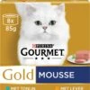 Gourmet Gold Mousse - Kattenvoer Natvoer - Met Tonijn, Lever, Kalkoen, Rund - 48 X 85 G